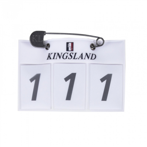 Classic Number Plate Kingsland White i gruppen Hst / Tvling & vrigt / Nummerlappar hos Charlies Hst (200229010010)