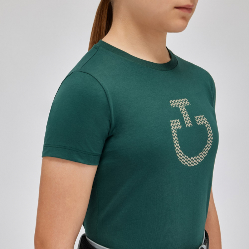 CT Girls Logo Cotton Shirt Green i gruppen Ryttare / Barnklder / Ridtoppar & T-Shirts hos Charlies Hst (1079161750)
