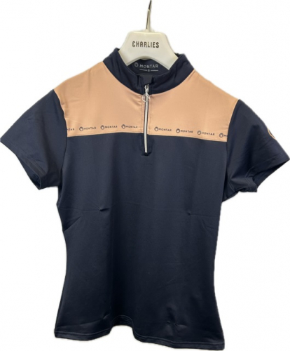 MoLyra Short Sleeves Polo Dark Navy i gruppen Ryttare / Damklder / Ridtoppar & T-Shirts hos Charlies Hst (1088160830)