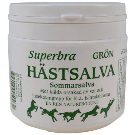 Superbra Hästsalva Grön 500ml i gruppen Kampanjer / Horse Show Erbjudande Elmia / Hose Show Erbjudande - minst 10% Rabatt!* hos Charlies Häst (203532270000)