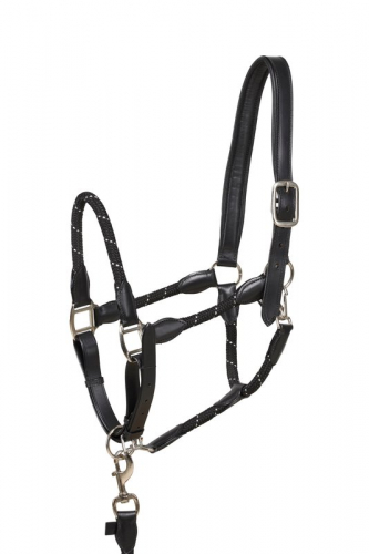 Round Leather Halter & Leadrope Black i gruppen Kampanjer / Horse Show Erbjudande Elmia / 20% på Grimmor hos Charlies Häst (2040028820)