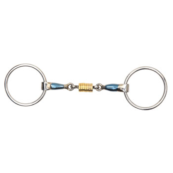 Blue Alloy Loose Ring With Roller Link i gruppen Häst / Träns & Bett / Bett hos Charlies Häst (2065151800)