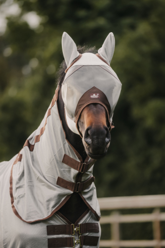 Fly Mask Classic With Ears Silver i gruppen Hst / Hstvrd & Sktsel / Insektsskydd hos Charlies Hst (2073260526)