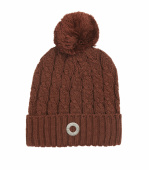 KLSemira Ladies Cable Knitted Hat Kingsland Brown Hot Choco