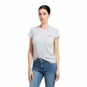Womens Logo Script T-Shirt Heater Grey