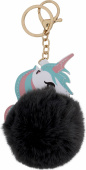 KEYRING WITH FUR EQUIPAGE GREY