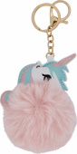 KEYRING WITH FUR EQUIPAGE PINK