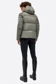 Nylon Quilted Hooded Puffer Jacket Ljusgrn