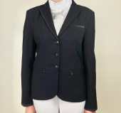 Victorine Crystal Fabric Womens Jacket Svart