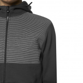 3D Ct Print Hooded Zip Sweatshirt Dark Grey