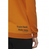 Train Hard Ride Easy Crew Neck Cotton Sweatshirt Orange
