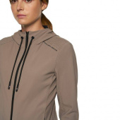 PERFORATED JERSEY SOFTSHELL JACKA BEIGE