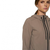 PERFORATED JERSEY SOFTSHELL JACKA BEIGE