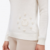 Womens CT Holiday Half Zip Cashmere Blend Off White