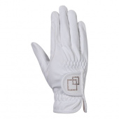 Competition Riding Gloves White/Rose