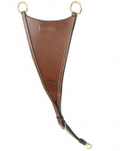 IKONIC SOFT LEATHER BIB CLIPS TO MARTINGAL FULL BROWN