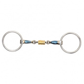 Blue Alloy Loose Ring With Roller Link