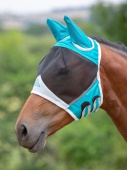 Fine Mesh Fly Mask With Ears Teal/Grey