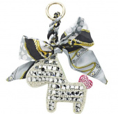 CRYSTAL HORSE KEYCHAIN SOMEH SILVER