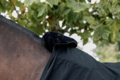 Horse Bib Wither Protection Sheepskin Black
